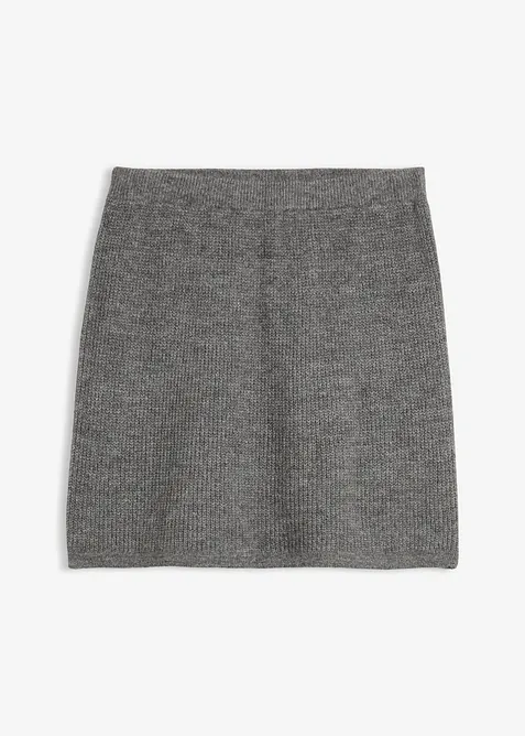 Stickad minikjol, bonprix