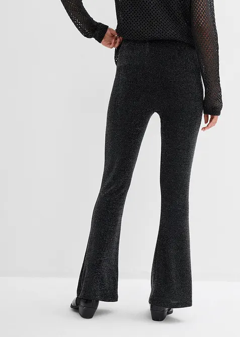 Utsvängda leggings med glitter, bonprix