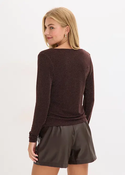 Topp med draperad ringning, bonprix