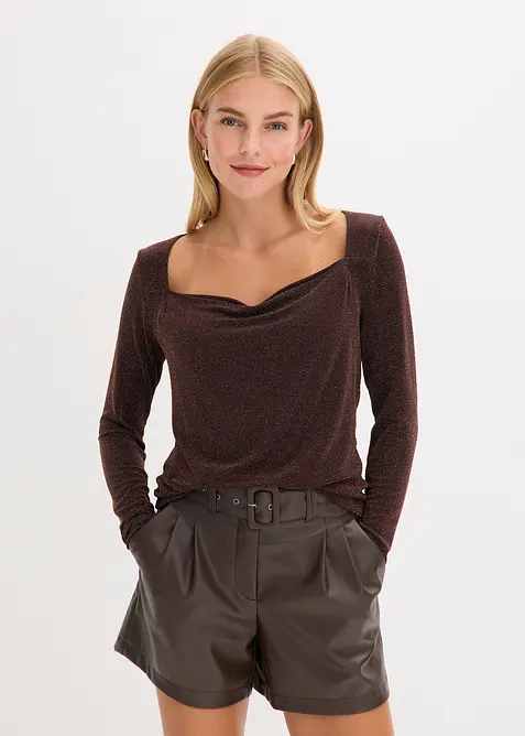 Topp med draperad ringning, bonprix