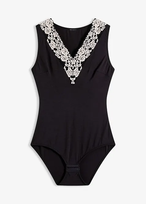 Body utan bygel i mjuk modal med spets, bonprix