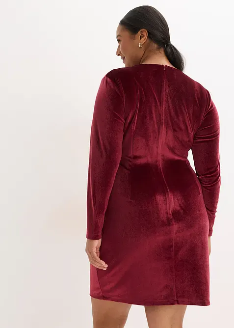 Miniklänning av glansig sammet, bonprix