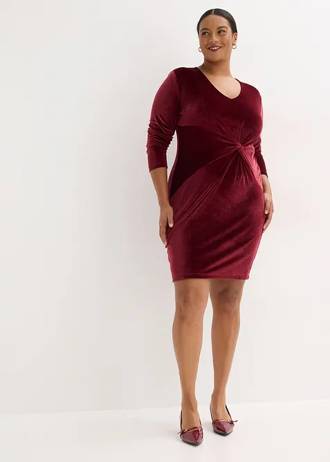 Miniklänning av glansig sammet, bonprix