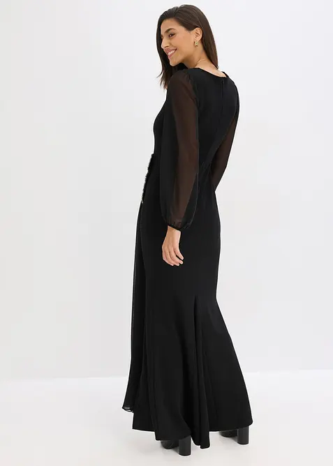 Maxiklänning med strassapplikationer, bonprix