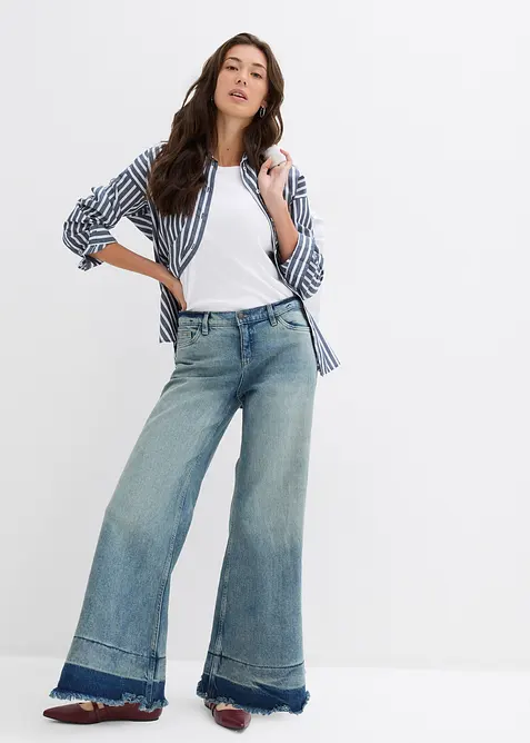 Wide Leg Jeans Mid Waist, bonprix