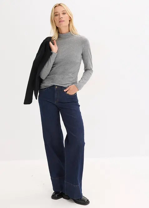 L&aring;ng&auml;rmad topp i figurn&auml;ra modell, bonprix