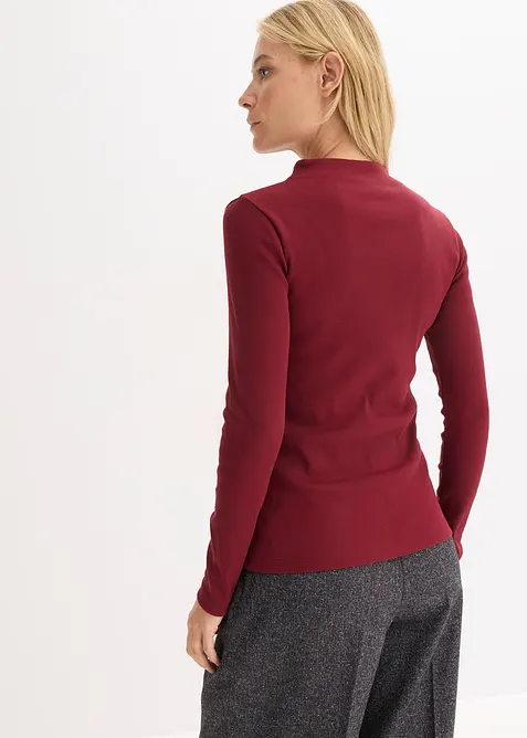 L&aring;ng&auml;rmad topp i ribbat material, bonprix