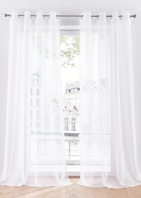 Gardin med återvunnen polyester och fint strukturerad yta (1-pack), bonprix