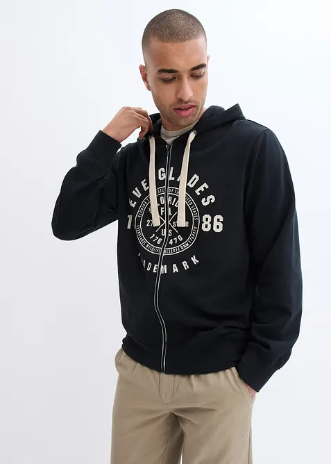 Munkjacka med luva och bekv&auml;mt snitt, bonprix