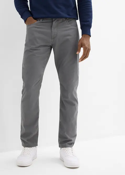Byxa i twill av bomull, Regular Fit, Straight, bonprix