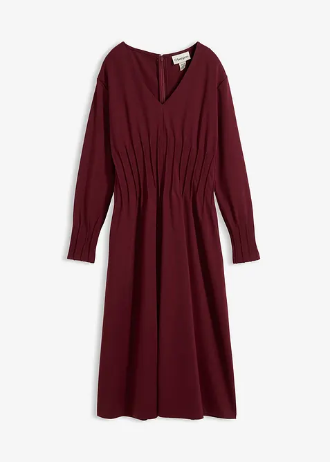 Sk&ouml;n kl&auml;nning med dekorveck, av viskosmix, bonprix