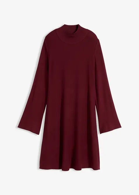 Stickad kl&auml;nning med A-linje av viskosmix, bonprix