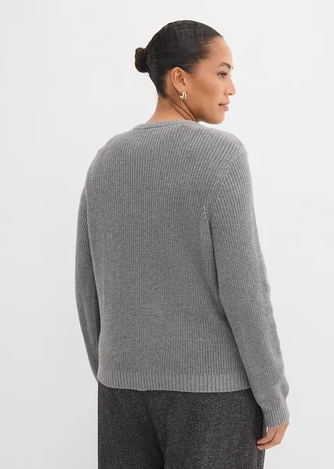 Cardigan av yllemix med dekorativa knappar, bonprix