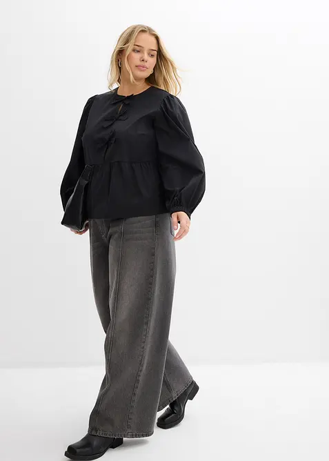 Blus med rosetter, bonprix