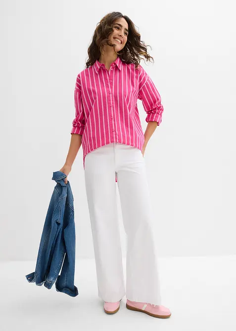 Skjortblus i bomull, bonprix