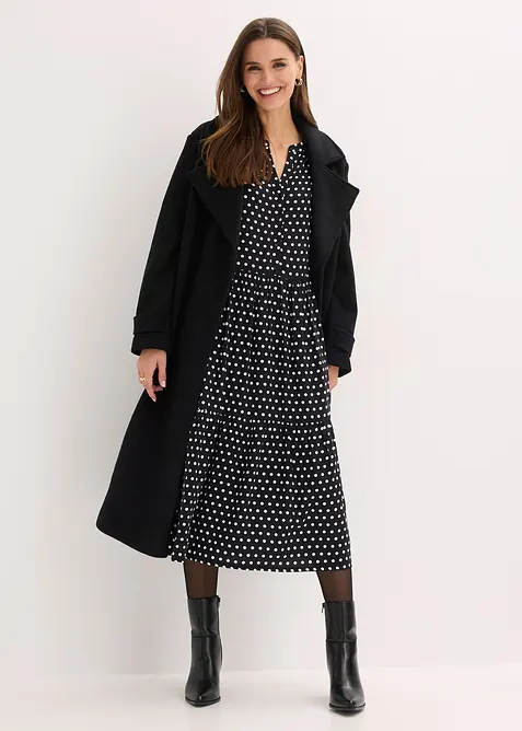 Midikl&auml;nning av viskos med mjukt fall, bonprix