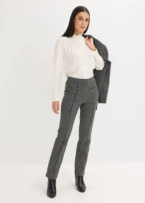 Blus i luftig kr&auml;pp, bonprix