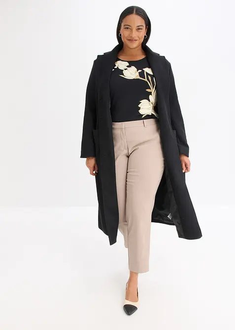 Topp i ekologisk bomull med blommotiv, bonprix