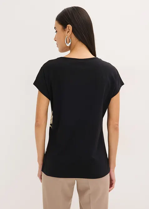 Topp i ekologisk bomull med blommotiv, bonprix