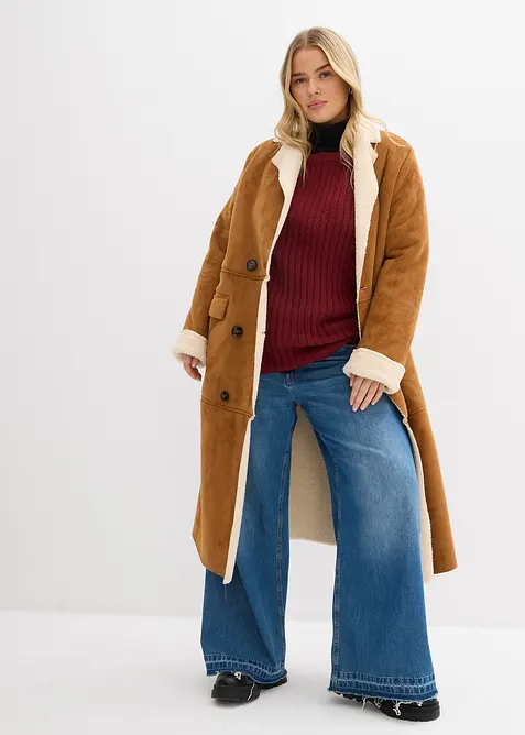 Ribbstickad oversizetr&ouml;ja, bonprix