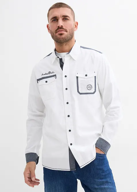 L&aring;ng&auml;rmad skjorta av bomull, bonprix