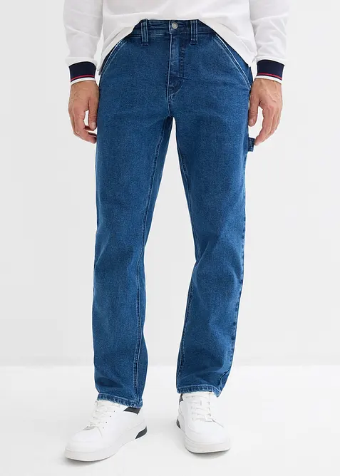 Relaxed Fit Carpenter Jeans med bekv&auml;m midja, Straight, bonprix