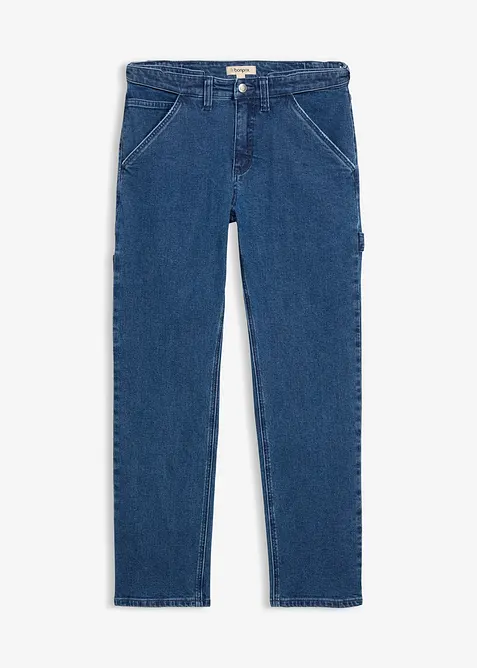 Relaxed Fit Carpenter Jeans med bekv&auml;m midja, Straight, bonprix