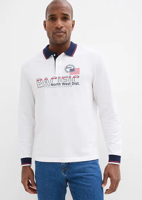 Pik&eacute;tr&ouml;ja med l&aring;nga &auml;rmar, av ekologisk bomull, bonprix