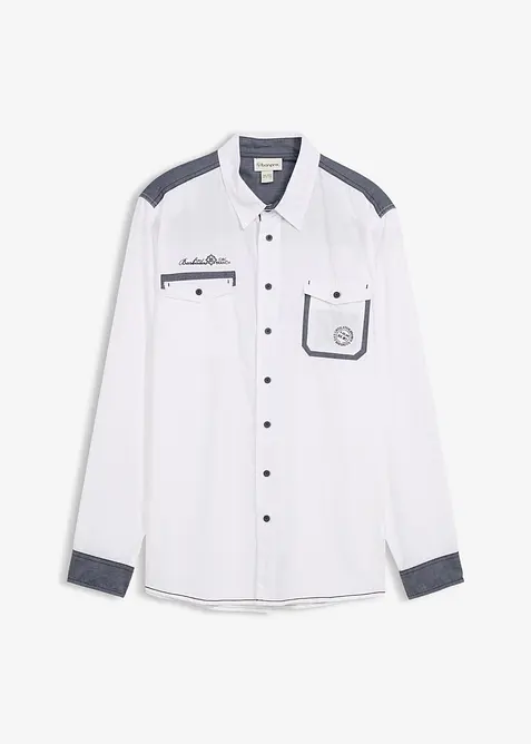 L&aring;ng&auml;rmad skjorta av bomull, bonprix