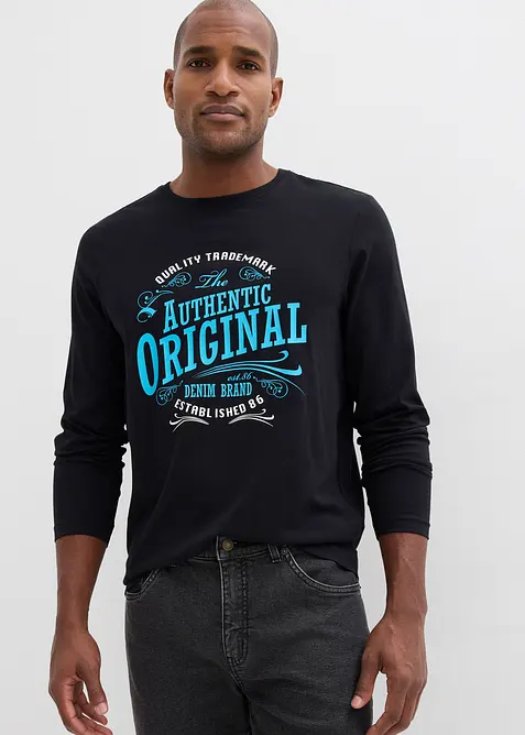 L&aring;ng&auml;rmad T-shirt i ekologisk bomull, bonprix