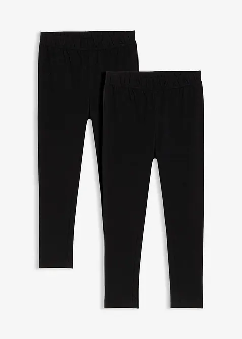 Leggings med ekologisk bomull och stretch (3-pack), bonprix