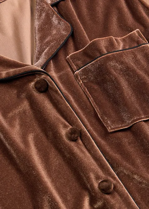 Byxa och topp med sammetsk&auml;nsla, bonprix