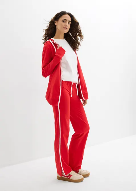 Stretchig tr&auml;ningsoverall i bomull (2 delar), bonprix