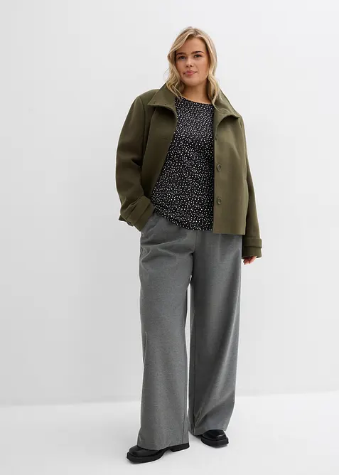 L&aring;ng&auml;rmad topp (2-pack) av mix med bomull och elastan, bonprix