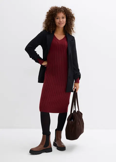 Stickad kl&auml;nning, bonprix