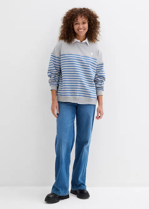 Oversizesweatshirt av bomullsmix, bonprix