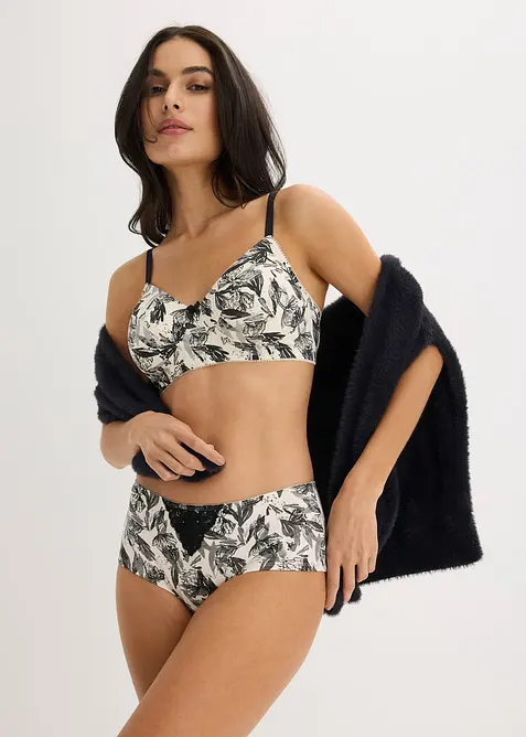 BH utan bygel med ekologisk bomull (3-pack), bonprix