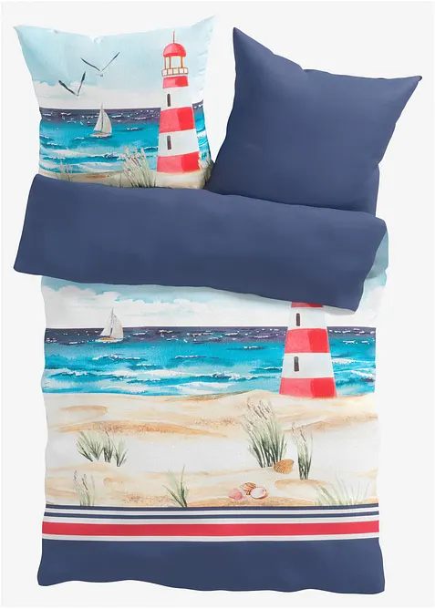 V&auml;ndbart p&aring;slakanset med strandmotiv, bonprix