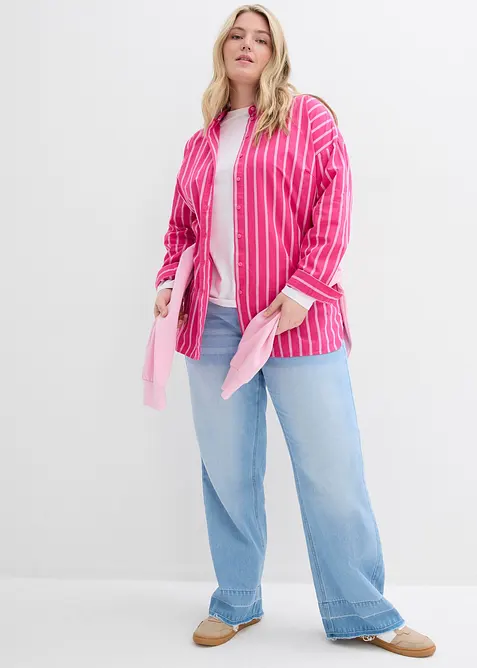 Skjortblus i bomull, bonprix