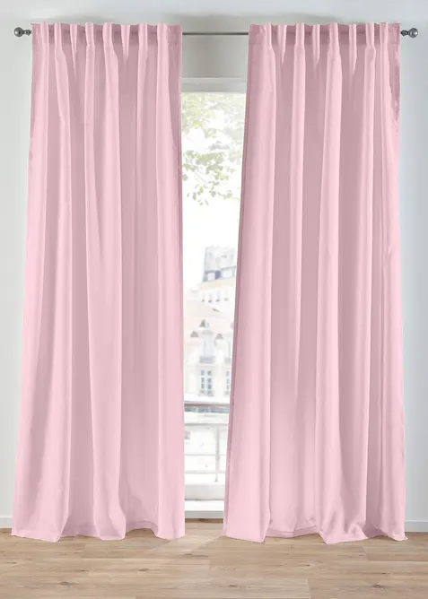 Gardin i &aring;tervunnet material (2-pack), bonprix