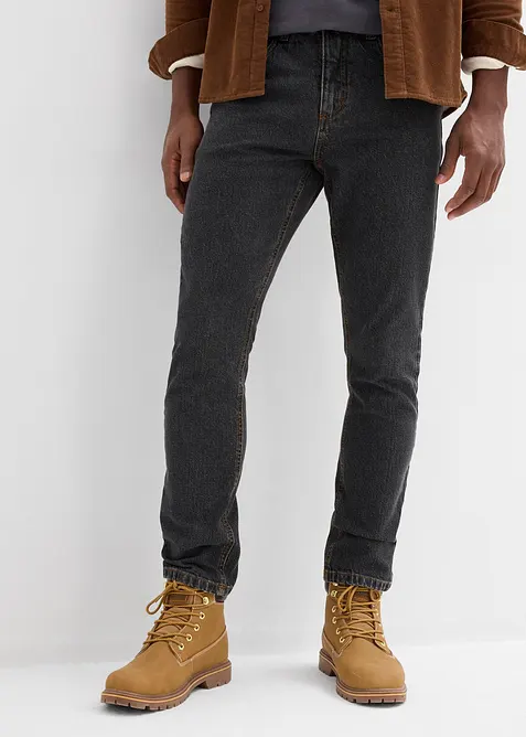 Classic Fit jeans med resår i sidan av midjan, Straight, bonprix