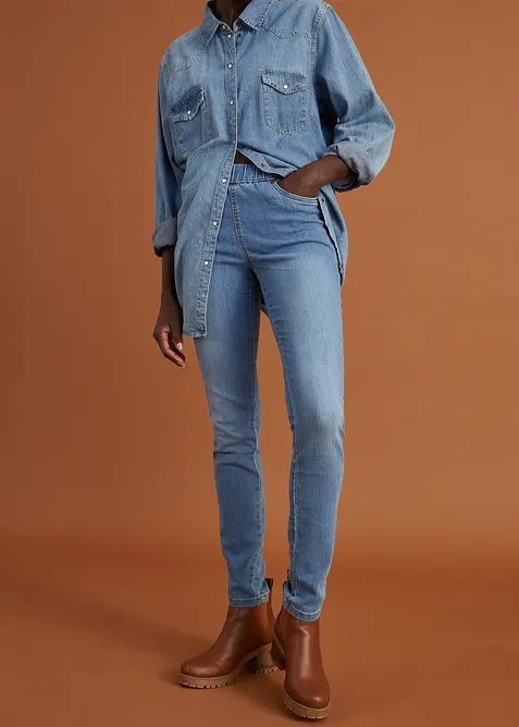 Bekväma stretchjeggings, bonprix