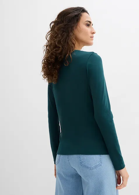 L&aring;ng&auml;rmad topp i ekologisk bomull, bonprix