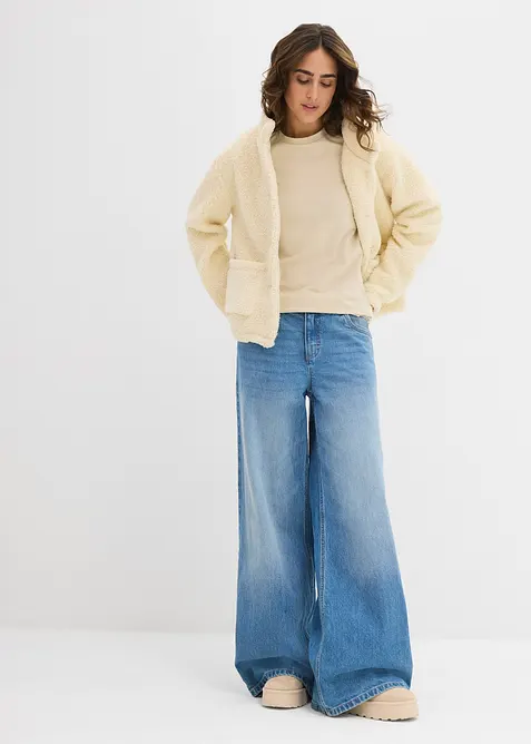 Långärmad topp med ren ekologisk bomull (2-pack), bonprix