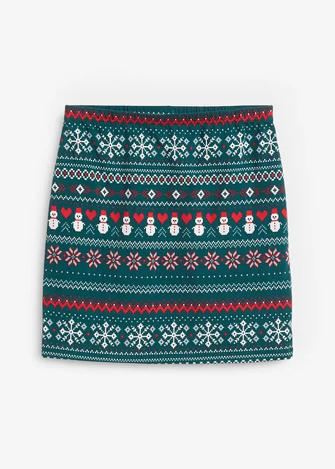 Lusemönstrad minikjol i elastisk bomullsmix, bonprix