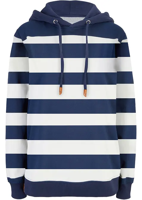 Sweatshirt med huva i bomull, bonprix