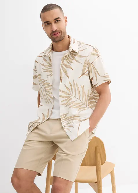 Kort&auml;rmad skjorta i ekologisk bomull, bonprix