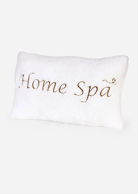 Prydnadskudde med &ouml;verdrag i fluffigt teddymaterial, bonprix