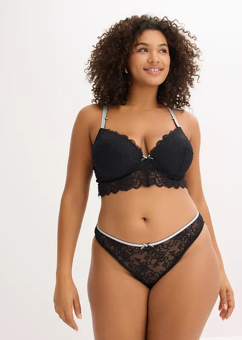 Formpressad BH med avtagbara, glittrande axelband, bonprix