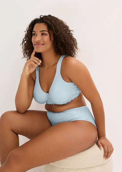 Maxitrosa med skir spets (2-pack), bonprix